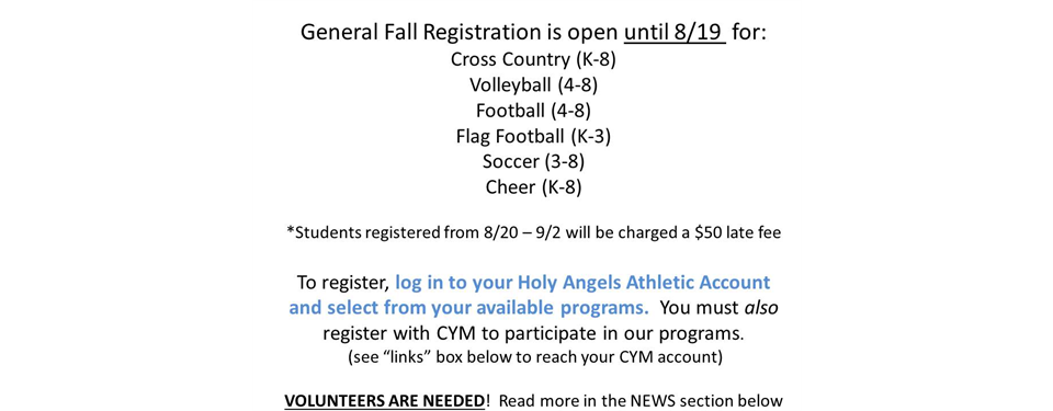 fall registration